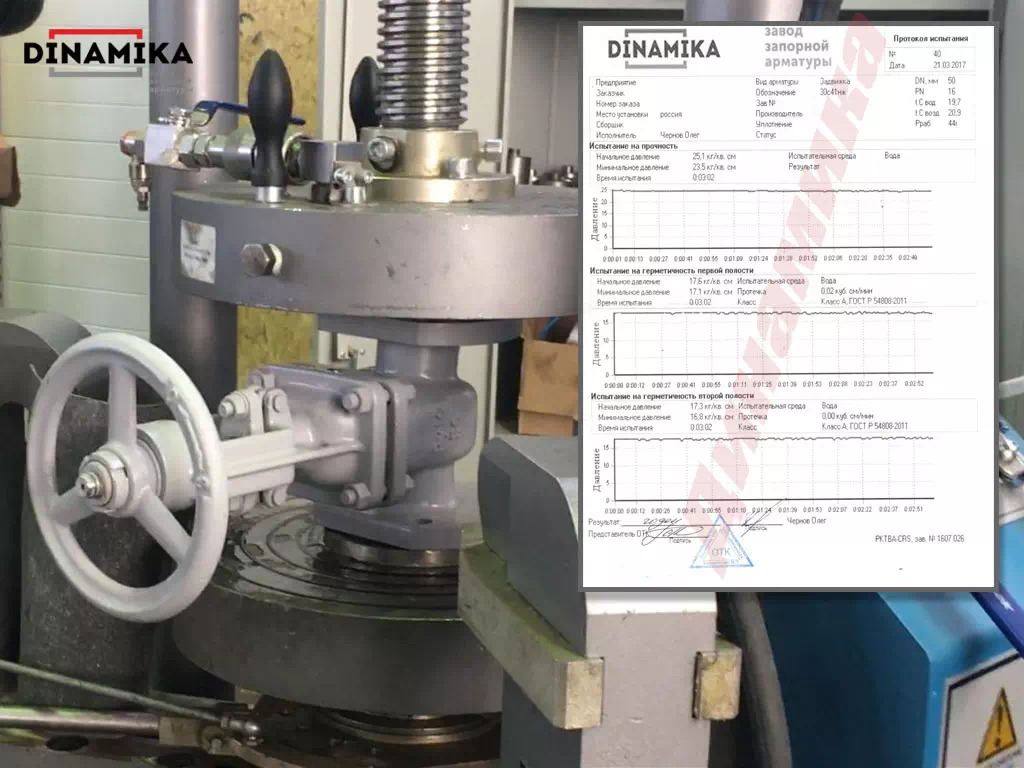 Испытания запорной и трубопроводной арматуры в Казани от ООО «Динамика»