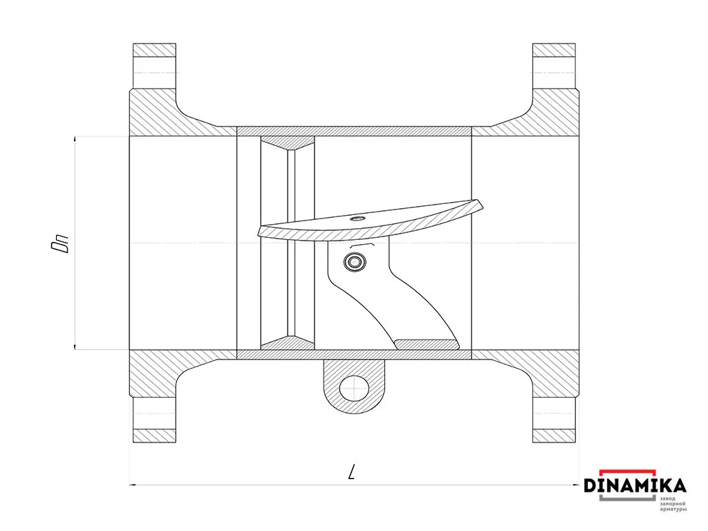 Обратный клапан 19нж47нж Ду400 фланцевый