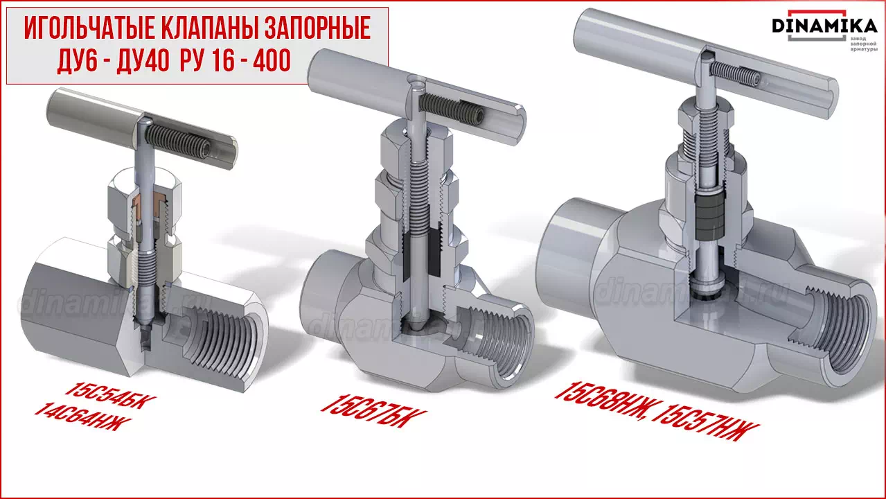 Резьбовые клапаны игольчатые муфтовые в Казани